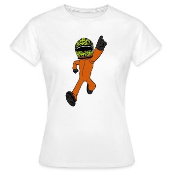 pilote de course - T-shirt Femme - blanc - Devant - AI Model Female 172 dark (172cm)
