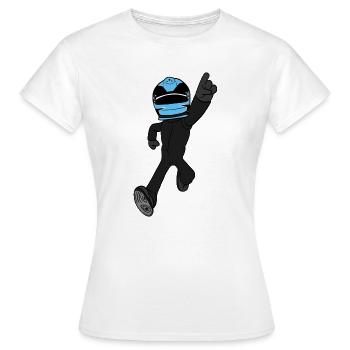 pilote de course - T-shirt Femme - blanc - Devant - AI Model Female 172 dark (172cm)