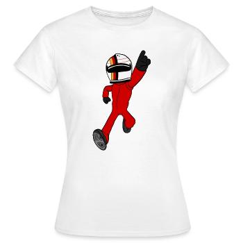 pilote de course - T-shirt Femme - blanc - Devant - AI Model Female 172 dark (172cm)