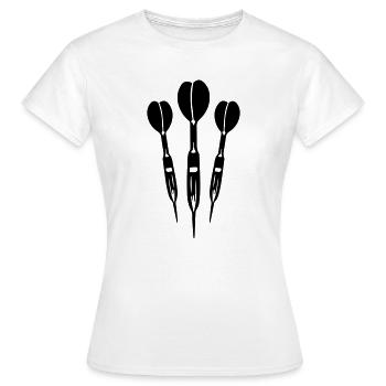 Dartpfeil Symbol - Frauen T-Shirt - Weiß - Vorne - AI Model Female 172 dark (172cm)