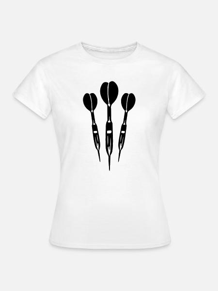 Dartpfeil Symbol - Frauen T-Shirt - Weiß