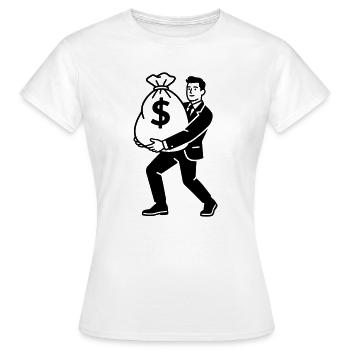 Geld - Frauen T-Shirt - Weiß - Vorne - AI Model Female 172 dark (172cm)