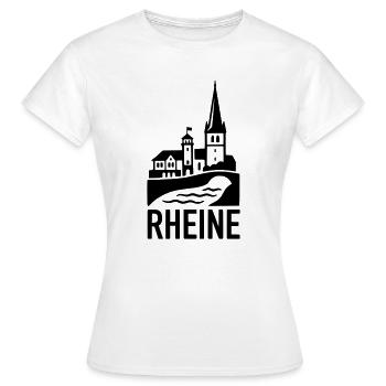 Silhouette du Rin - T-shirt Femme - blanc - Devant - AI Model Female 172 dark (172cm)