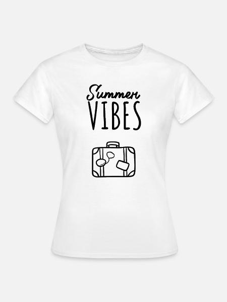 Summer Vibes Reisekoffer - Frauen T-Shirt - Weiß