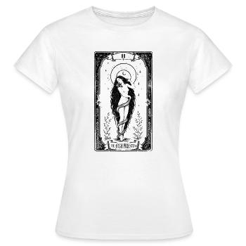 The High Priestess – Lilith Gothic Tarot Card - T-shirt Femme - blanc - Devant - AI Model Female 172 dark (172cm)