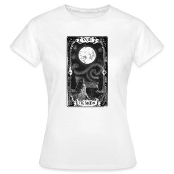 Der Mond – Die Sternennacht Gotische Tarotkarte - Frauen T-Shirt - Weiß - Vorne - AI Model Female 172 dark (172cm)