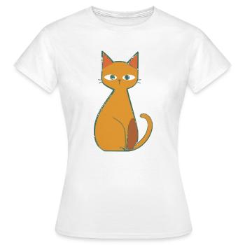 Lässig Wie Eine Katze - Frauen T-Shirt - Weiß - Vorne - AI Model Female 172 dark (172cm)