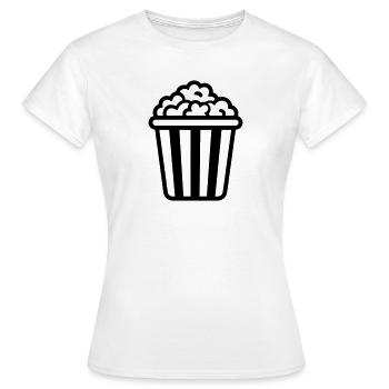 Popcorn - Frauen T-Shirt - Weiß - Vorne - AI Model Female 172 dark (172cm)