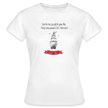 Santiano, we'll go all the way to San Francisco - Women's T-Shirt - white - Front - AI Model Female 172 dark (172cm)
