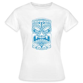 Tikki Kopf Hawaii Symbol - Frauen T-Shirt - Weiß - Vorne - AI Model Female 172 dark (172cm)