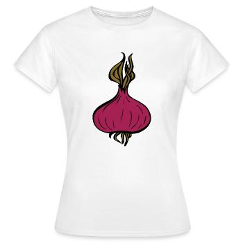 onion - Women's T-Shirt - white - Front - AI Model Female 172 dark (172cm)