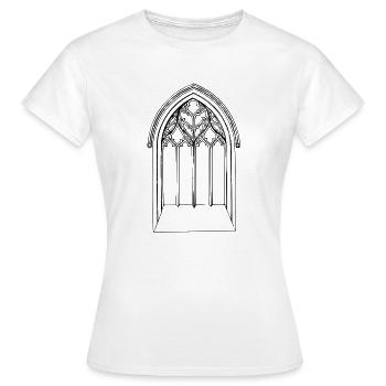Church window - Women's T-Shirt - white - Front - AI Model Female 172 dark (172cm)