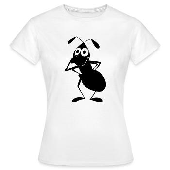 Ameise zieht Augenlied runter - Frauen T-Shirt - Weiß - Vorne - AI Model Female 172 dark (172cm)