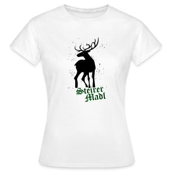 Steiermark - Frauen T-Shirt - Weiß - Vorne - AI Model Female 172 dark (172cm)