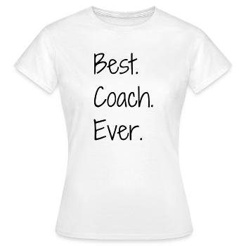 Coach / Coaching / Trainer / Sport - Frauen T-Shirt - Weiß - Vorne - AI Model Female 172 dark (172cm)