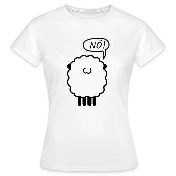 Schaf Nö! Design Geschenk - Frauen T-Shirt - Weiß - Vorne - AI Model Female 172 dark (172cm)