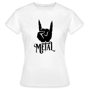 Metall - Frauen T-Shirt - Weiß - Vorne - AI Model Female 172 dark (172cm)