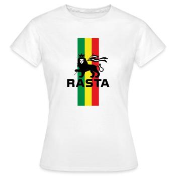 Drapeau Rasta Reggae Reggae Musique Lion - T-shirt Femme - blanc - Devant - AI Model Female 172 dark (172cm)
