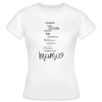 Mama ist die Beste wieserkreativ - Frauen T-Shirt - Weiß - Vorne - AI Model Female 172 dark (172cm)