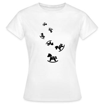 Shovel Horse Icon Icon - Women's T-Shirt - white - Front - AI Model Female 172 dark (172cm)