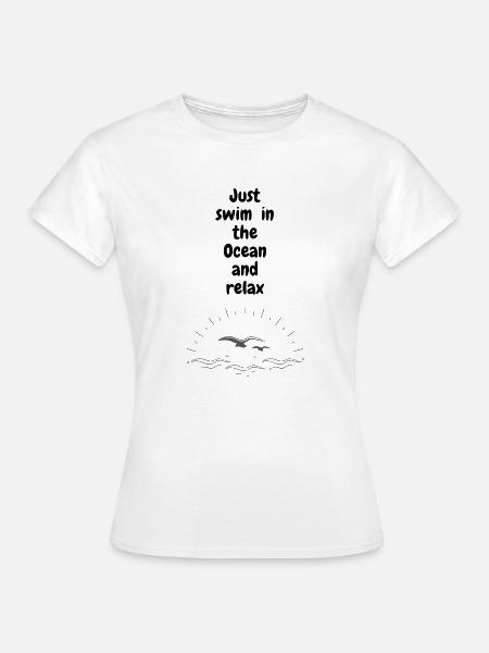 Just swim - Frauen T-Shirt - Weiß