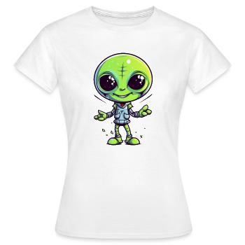 Alien - Frauen T-Shirt - Weiß - Vorne - AI Model Female 172 dark (172cm)