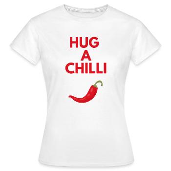 HUG A CHILLI - Women's T-Shirt - white - Front - AI Model Female 172 dark (172cm)