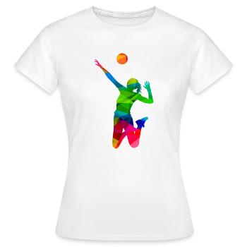 Volleyball girl Colorful - Women's T-Shirt - white - Front - AI Model Female 172 dark (172cm)