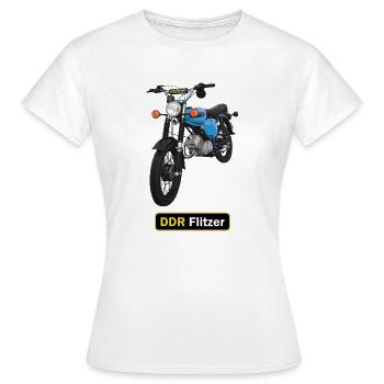 S51 (hellblau) // Illustration - Frauen T-Shirt - Weiß - Vorne - AI Model Female 172 dark (172cm)