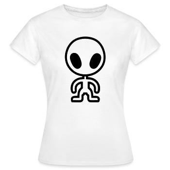 alien - T-shirt Femme - blanc - Devant - AI Model Female 172 dark (172cm)
