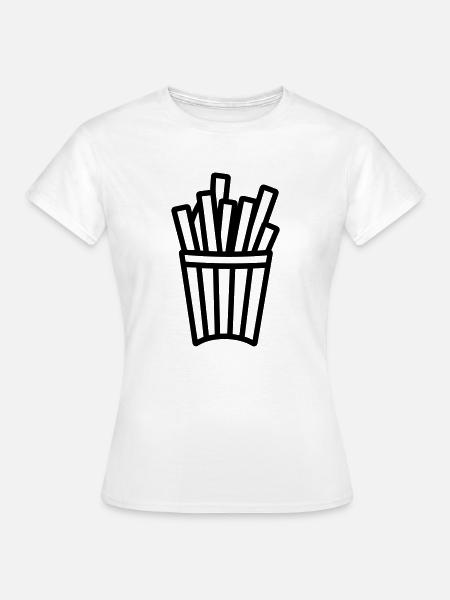 Pommes frites - Frauen T-Shirt - Weiß
