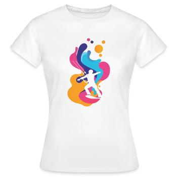 Wakeboarding Wakeboard - T-shirt Femme - blanc - Devant - AI Model Female 172 dark (172cm)