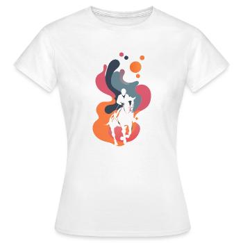 Dressage Cheval Dressage Cavalier Dressage - T-shirt Femme - blanc - Devant - AI Model Female 172 dark (172cm)