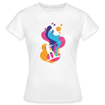 Wakeboarder Wakeboard - T-shirt Femme - blanc - Devant - AI Model Female 172 dark (172cm)