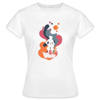 piraterie pirate tête de pirate - T-shirt Femme - blanc - Devant - AI Model Female 172 dark (172cm)