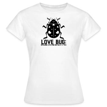 Love Bug: Spreading Affection One Hug At A Time - Women's T-Shirt - white - Front - AI Model Female 172 dark (172cm)