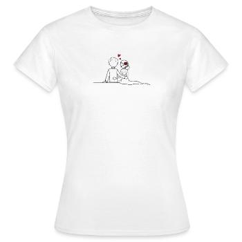 Mariés de dos - T-shirt Femme - blanc - Devant - AI Model Female 172 dark (172cm)