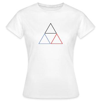 Dreieck - Frauen T-Shirt - Weiß - Vorne - AI Model Female 172 dark (172cm)