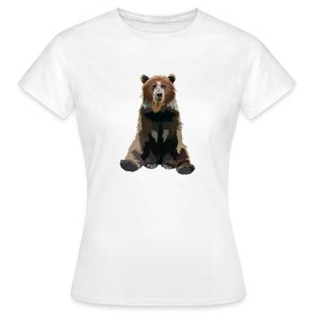 Ours brun - T-shirt Femme - blanc - Devant - AI Model Female 172 dark (172cm)