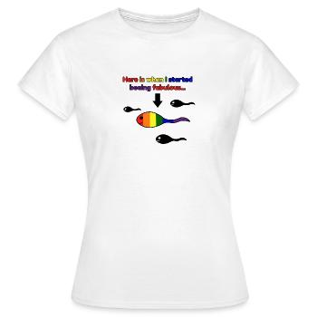 Têtards LGBT fabuleux arc-en-ciel - T-shirt Femme - blanc - Devant - AI Model Female 172 dark (172cm)