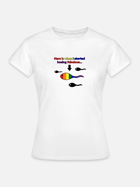 LGBT Kaulquappen Fabulous Regenbogen - Frauen T-Shirt - Weiß