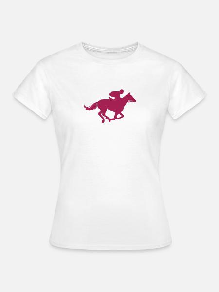 Pferderennen - Frauen T-Shirt - Weiß
