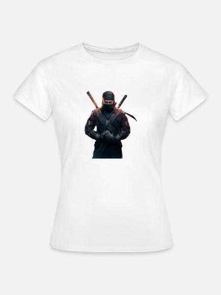 Ninja avec des épées - T-shirt Femme - blanc