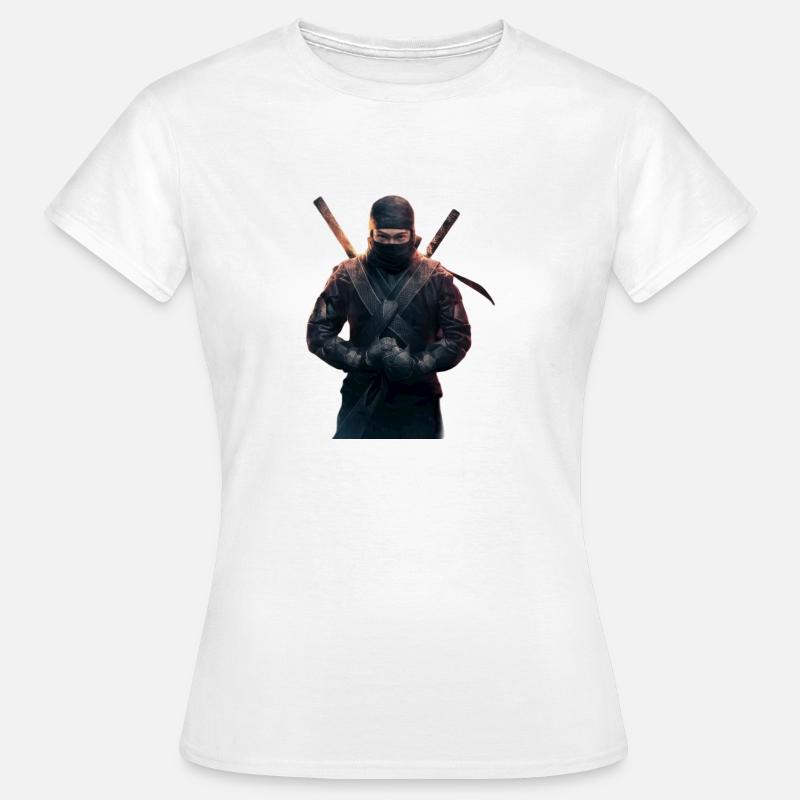 Ninja with swords - Women's T-Shirt - white
