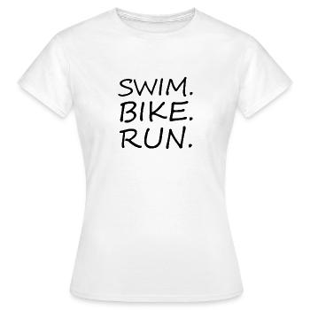 Triathlon Natation Course à pied Sports de cyclisme - T-shirt Femme - blanc - Devant - AI Model Female 172 dark (172cm)