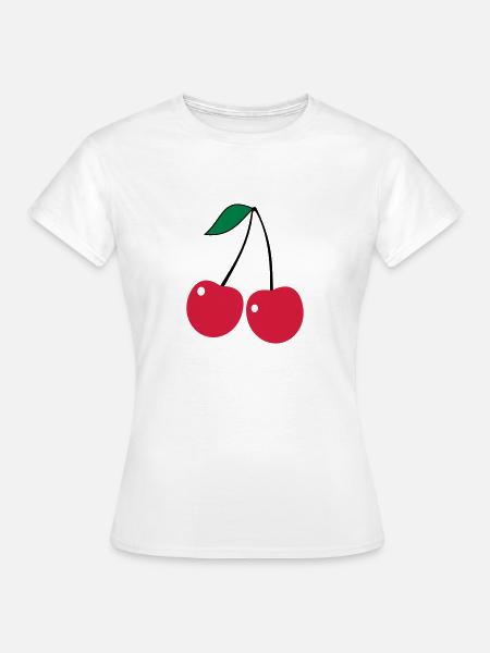 Kirsche - Frauen T-Shirt - Weiß