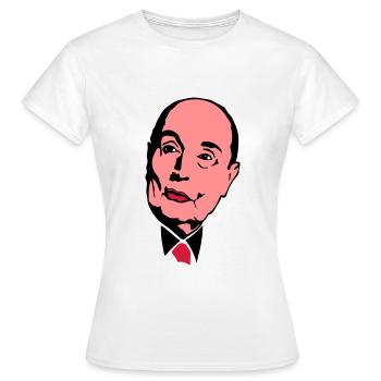 francois mitterrand president leader - T-shirt Femme - blanc - Devant - AI Model Female 172 dark (172cm)