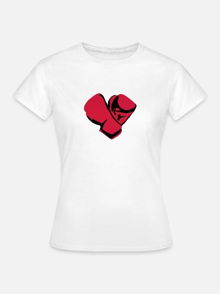 Boxen, Boxhandschuhe - Frauen T-Shirt - Weiß