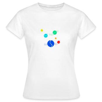 Balles de tennis, balle de tennis, balles de tennis colorées - T-shirt Femme - blanc - Devant - AI Model Female 172 dark (172cm)
