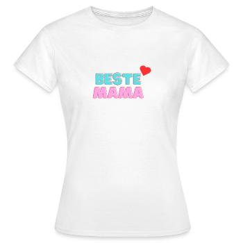 Art Motiv - Beste Mama Spruch - Frauen T-Shirt - Weiß - Vorne - AI Model Female 172 dark (172cm)